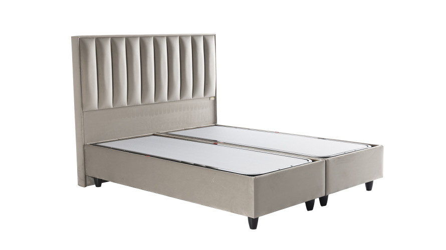 Opberg Boxspring Gold Taupe Velvet zonder matras